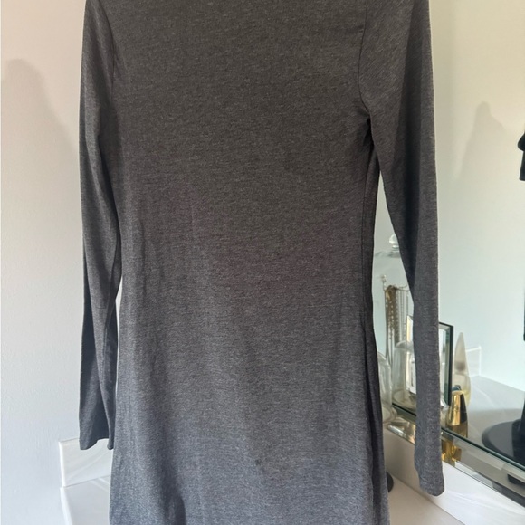 NWT Splendid Charcoal Long Sleeve chic cowlneck  Dress Medium - Picture 9 of 13